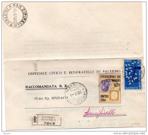 1963  LETTERA RACCOMANDATA CON ANNULLO PALERMO + S.CIPIRELLO - 1961-70: Marcofilie