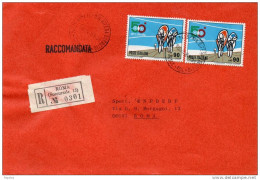 1963 LETTERA RACCOMANDATA   CON ANNULLO ROMA 13 MINISTERO DELLA DIFESA ESERCITO - 1961-70: Storia Postale