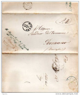 1862 LETTERA CON ANNULLO MILANO   + IL COMANDANTE DEL 58° REGGIMENTO FANTERIA BRIGATA ABRUZZI - Marcofilie