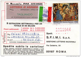 CARTOLINA LOTTERIA - 1981-90: Marcofilie