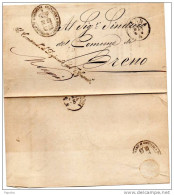 1863  LETTERA  CON ANNULLO PARMA  +  7° REGGIMENTO GRANATIERI BRIGATA TOSCANA - Storia Postale