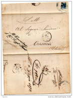 1870 LETTERA CON ANNULLO REGGIO + 70° REGGIMENTO FANTERIA BRIGATA ANCONA - Storia Postale