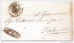 LETTERA CON ANNULLO ROCCA ROMANA CASERTA - ...-1850 Préphilatélie