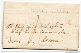 1839  LETTERA CON ANNULLO  RONGIGLIONE VITERBO - ...-1850 Préphilatélie