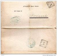 1908 LETTERA  CON ANNULLO MILANO + DIREZIONE DI SANITÀ   MILITARE - Portofreiheit