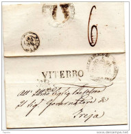 LETTERA CON ANNULLO VITERBO + STEMMA - ...-1850 Préphilatélie