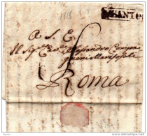 1818 LETTERA CON ANNULLO MONTE SANTO - 1. ...-1850 Vorphilatelie