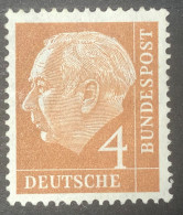 Theodor Heuss 4 Pf Deutsche Bundespost - Ungebraucht