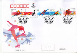 China 2020-25 Beijing 2022 Winter Olympic Game Ice-sports 5v FDC - Jockey (sobre Hielo)