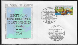 Germany. FDC Mi. 1223.  Bicentenary Of Schleswig-Holstein Canal.   FDC Cancellation On Cachet Special Envelope No. 14452 - 1981-1990