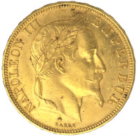 Second-Empire-50 Francs Napoléon III Tête Laurée 1867 Paris - 50 Francs-or