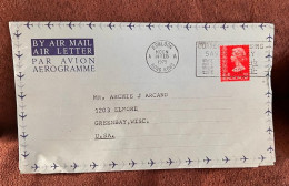 D)1975, HONG KONG, LETTER SENT TO U.S.A, AIR MAIL, WITH QUEEN ELIZABETH II STAMPS, XF - Altri & Non Classificati