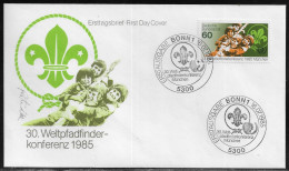 Germany. FDC Mi. 1254.  World Scout Conference München.   FDC Cancellation On Cachet Special Envelope No. 18391 - 1981-1990