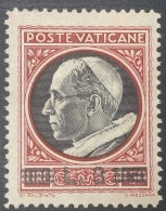 Cité Du Vatican  1945 Pape Pie XII 1,50 L Avec Surcharge  (L.3) - Nuevos