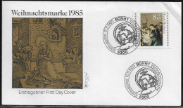 Germany. FDC Mi. 1267.  Christmas 1985. 500th Birth Anniversary Of Hans Baldung Grien.  FDC Cancellation On Cachet Speci - 1981-1990