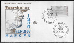 Germany. FDC Mi. 1278.  Europa (C.E.P.T.) 1986 - Protection Of The Environment.  FDC Cancellation On Cachet Special Enve - 1981-1990