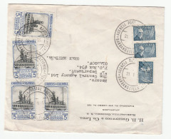 1955 COLOMBIA Multi STEEL INDUSTRY Acerías Paz Del Río Stamps Cover To GB - Colombia