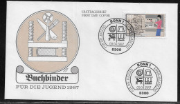 Germany. FDC Mi. 1318.  Youth: Trades. Bookbinder.  FDC Cancellation On Cachet Special Envelope No. 22746. - 1981-1990