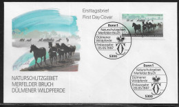 Germany. FDC Mi. 1328.  European Environment Year. Dülmen Ponies In Merfelder. Bruch Nature Reserve.  FDC Cancellation - 1981-1990