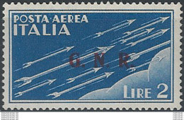 1943 Repubblica Sociale Aerea Lire 2 G.N.R. Brescia III MNH Sassone N. 122III - Altri & Non Classificati