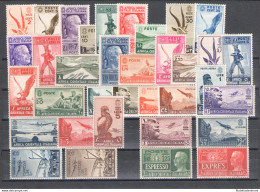 1938 AFRICA ORIENTALE ITALIANA, Soggetti Vari , 35 Valori ,  MNH ** ,  GOMMA INT - Italiaans Oost-Afrika