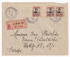 1933 Cover From Saigon To Europe Fraking Pakhoi Stamp Issue - Lettres & Documents