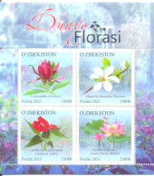 2024. Uzbekistan, Flora, Flowers Of Uzbekistan, S/s, Mint/** - Uzbekistán