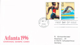 Olympic Games In Atlanta 1996: USA - Ten FDC Commerating The Games. Postal Weight Approx 0,04 Kg. Please  - Estate 1996: Atlanta