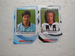 TELECARTE FOOT ITALIA..LAZIO JOSE ANTONIO CHAMOT..JUVENTUS EDGAR DAVIDS...PANINI..TELECOM ITALIA..RARE.....N5 - Sport