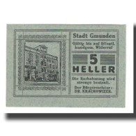 Billet, Autriche, Gmunden O.Ö. Stadt, 5 Heller, N.D, SUP, Mehl:FS 240IV - Oesterreich