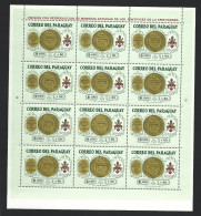 Paraguay 1964 Bombay Eucharistic Congress Set Of 4 In Fresh Full Margin Sheets Of 12 Fine MNH - Paraguay