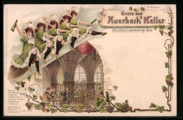 Lithographie Leipzig, Austellung 1897, Gasthaus Auerbacher Keller  - Exhibitions