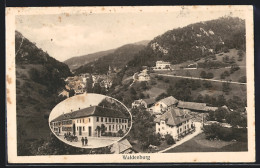 AK Waldenburg, Gasthof Zum Löwen Mit Strasse, Gesamtansicht Aus Der Vogelschau  - Waldenburg