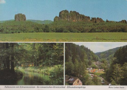 19196 - Königstein - Falkenstein Mit Schrammsteinen - Ca. 1995 - Koenigstein (Saechs. Schw.)