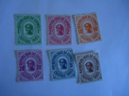 GUINEA  GUINEE  FRANCE  MNH    6  STAMPS  TAXES  WOMENS - Neufs