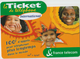 TC24 - 3 TICKETS TELEPHONE 100 F D'APPELS Pour 1 € - Per Cellulari (ricariche)