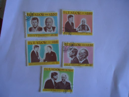 ECUADOR  5  USED STAMPS  FAMOUS PEOPLES KENNEDY - Equateur