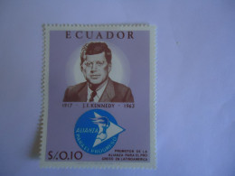 ECUADOR  MNH STAMPS  FAMOUS PEOPLES KENNEDY - Equateur
