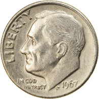Monnaie, États-Unis, Roosevelt Dime, Dime, 1967, U.S. Mint, Philadelphie, SUP - 1946-...: Roosevelt