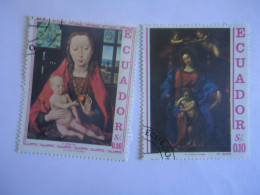 ECUADOR USED 2  STAMPS FAMOUS   PAINTING - Otros & Sin Clasificación