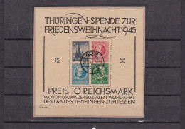 SBZ Thüringen MiNr. Block 2 T (II), Gestempelt - Used