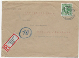 Einschreiben Carolinensiel/Ostfriesland - Werdau/Sachsen,1945 Rückseite Bezahlt - Covers & Documents