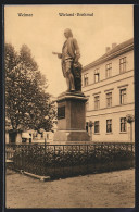 AK Weimar, Wieland-Denkmal Mit Grünanlage  - Weimar