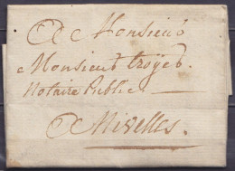 L. Datée 9 Février 1798 De BRUXELLES Pour Notaire Public à NIVELLES - 1794-1814 (Periodo Francese)