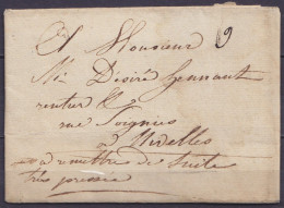 L. Urgente Datée 22 Avril 1808 De MONT-ST-JEAN Pour NIVELLES - Port "9" - Man. "à Remettre De Suite, Très Pressée" - 1794-1814 (French Period)