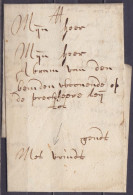 L. Datée 21 Février 1696 De ANTWERPEN Pour GENDT (Gand) - Man. "Met ????" - 1621-1713 (Spaanse Nederlanden)