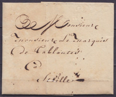 L. Datée 29 Septembre 1817 De BRUGES Pour SEVILLE Espagne - Marque En Creux "BRUGES" - 1815-1830 (Periodo Olandese)