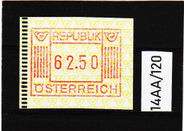 14AA/120  ÖSTERREICH 1983 AUTOMATENMARKEN  A N K  1. AUSGABE  62,50 SCHILLING   ** Postfrisch - Timbres De Distributeurs [ATM]