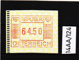 14AA/124  ÖSTERREICH 1983 AUTOMATENMARKEN  A N K  1. AUSGABE  64,50 SCHILLING   ** Postfrisch - Automaatzegels [ATM]