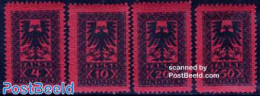 Albania 1922 Postage Due 4v, Unused (hinged), History - Coat Of Arms - Albanie